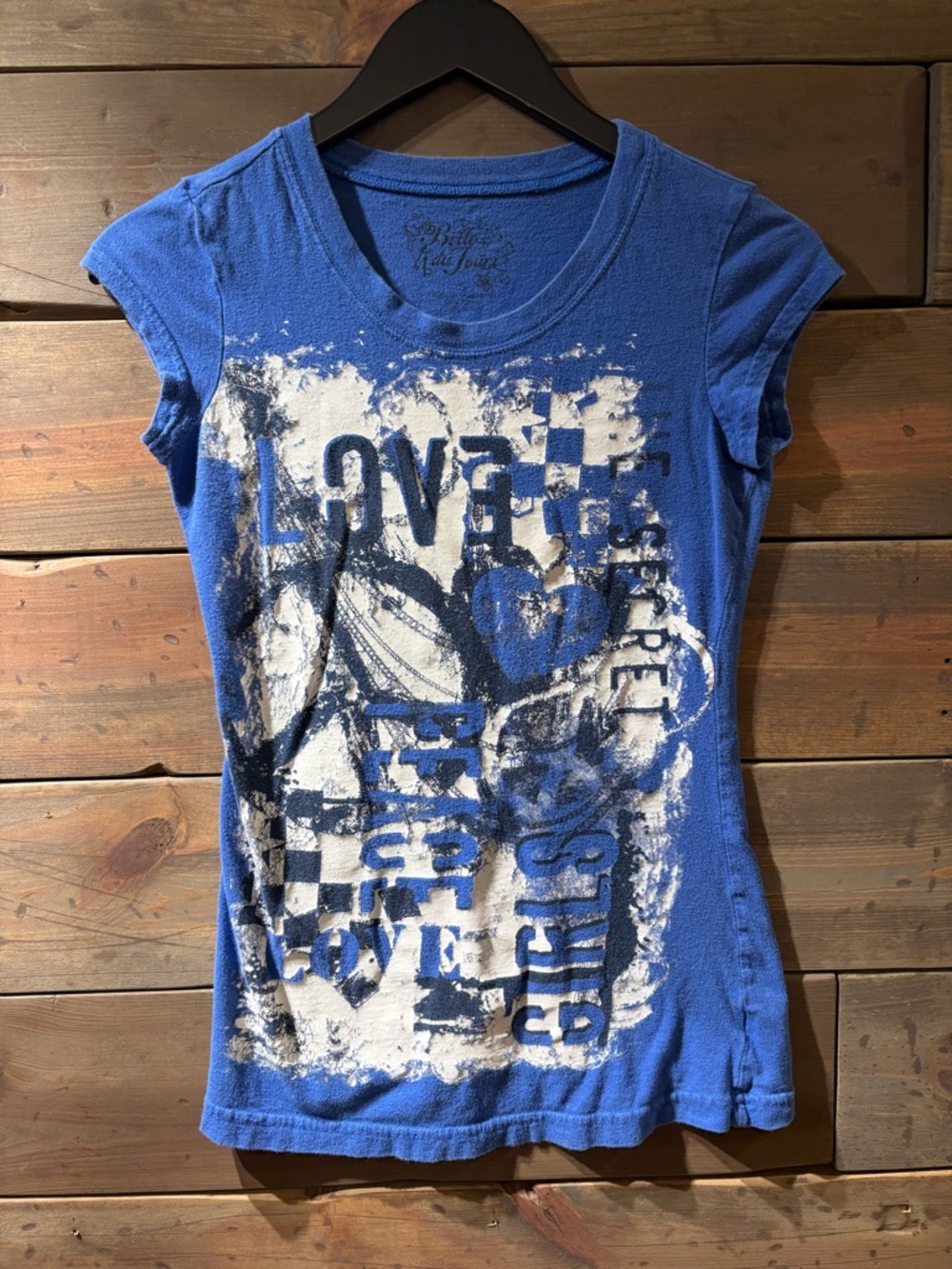 Y2K Blue Graphic Tee